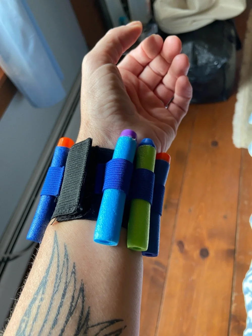 Nerf Bundle - 45 Darts + Battle Vest & Multi Dart Wrist Holder